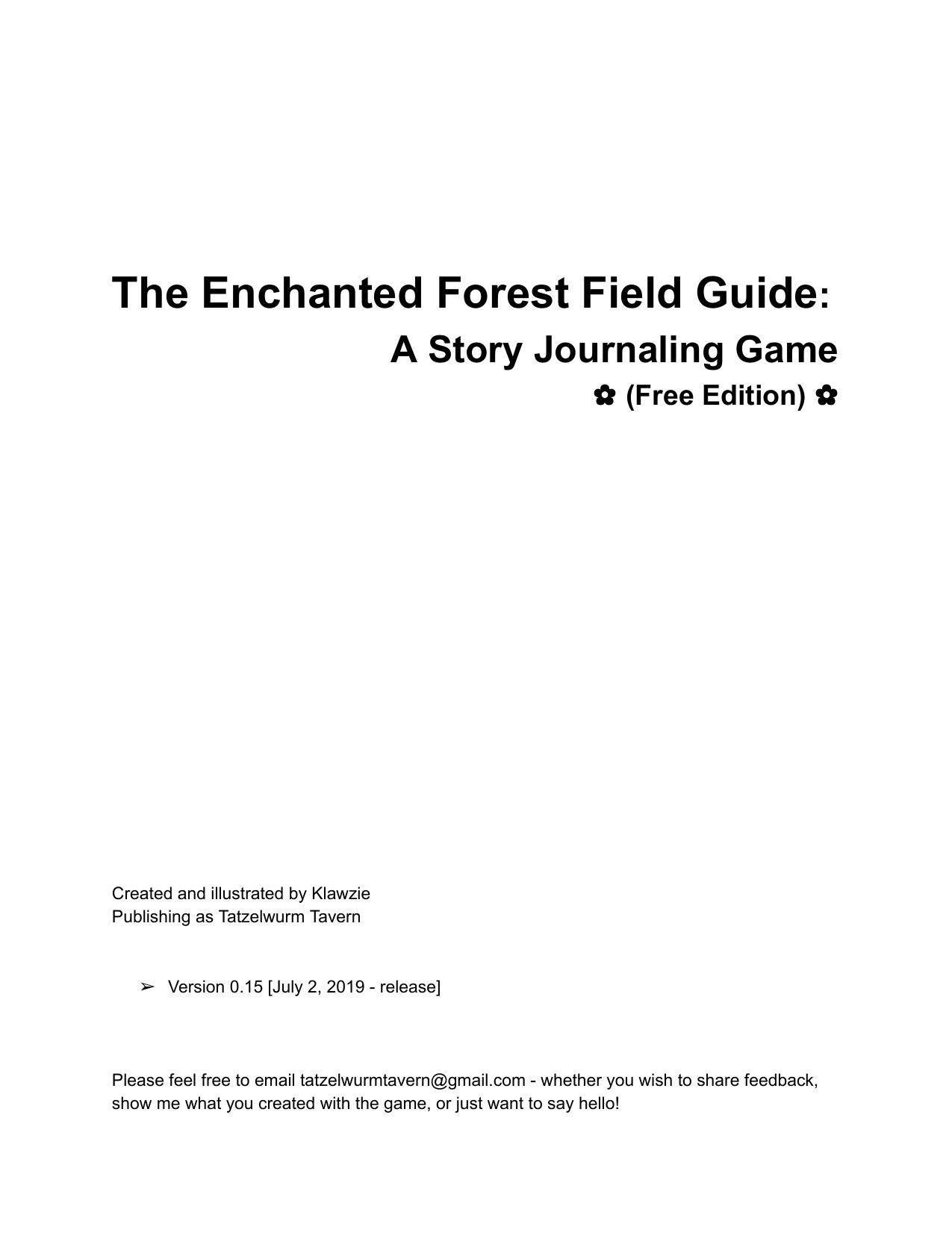 The Enchanted Forest Field Guide