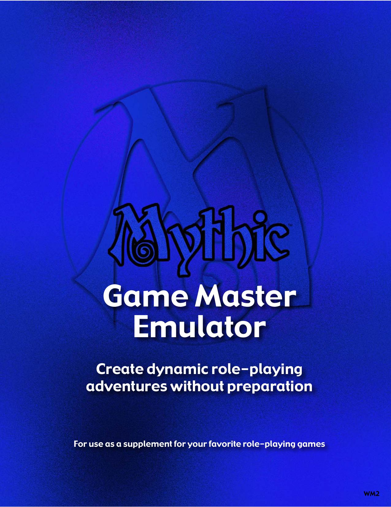 Mythic GM Emulator